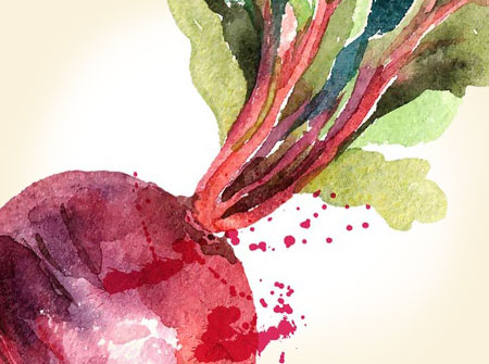Foods Category - Beat watercolor image